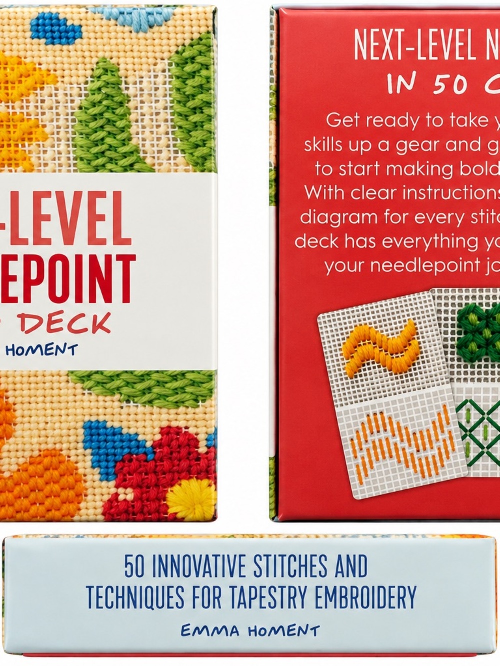 Next-Level Needlepoint Card Deck Emma Homent 50 Stitch Cards Embroidery